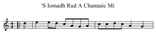 'S Iomadh Rud A Chunnaic Mi - staff notation
