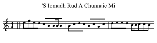 'S Iomadh Rud A Chunnaic Mi - staff notation
