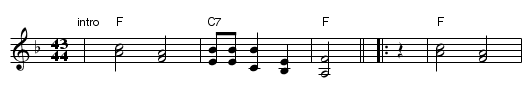 's Luada [F] - staff notation