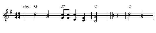 's Luada [G] - staff notation
