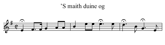 ’S maith duine og - staff notation