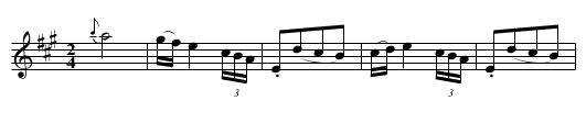 Sablonniere Italienne, La - staff notation