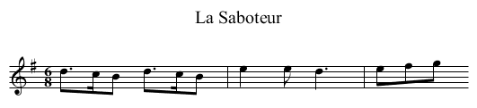 Saboteur, La - staff notation