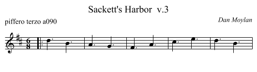 Sackett's Harbor  v.3 - staff notation