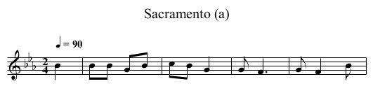 Sacramento (a) - staff notation