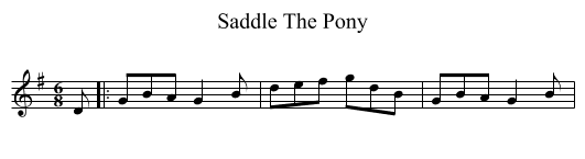 Saddle The Pony - staff notation