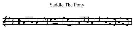 Saddle The Pony - staff notation