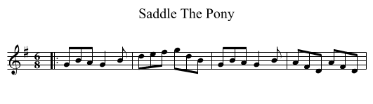 Saddle The Pony - staff notation
