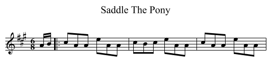 Saddle The Pony - staff notation