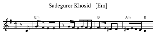 Sadegurer Khosid   [Em] - staff notation