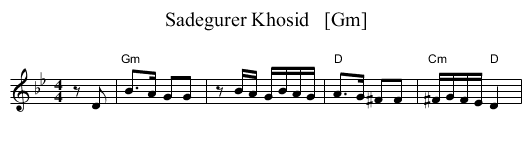 Sadegurer Khosid   [Gm] - staff notation