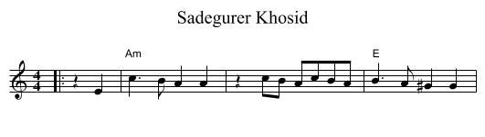 Sadegurer Khosid - staff notation