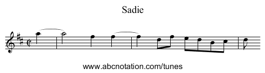 Sadie - staff notation