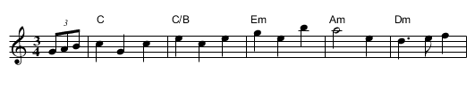 Sadie's Waltz - staff notation