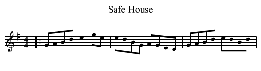 Safe House - staff notation