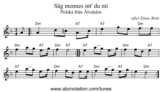 S&auml;g mennes int' du mi - staff notation