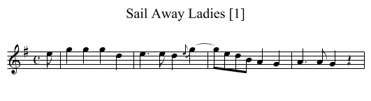 Sail Away Ladies [1] - staff notation
