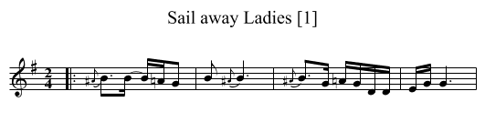 Sail away Ladies [1] - staff notation