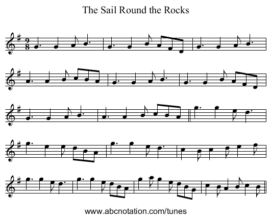 Sail Round the Rocks, The - staff notation