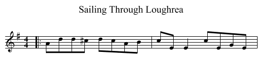 Sailing Through Loughrea - staff notation