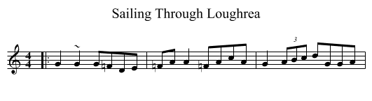 Sailing Through Loughrea - staff notation