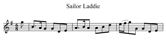 Sailor Laddie - staff notation