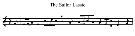 Sailor Lassie, The - staff notation