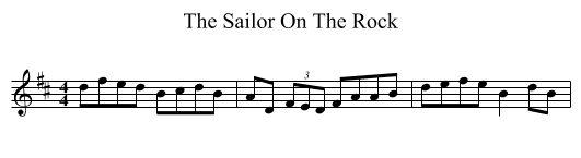 Sailor On The Rock, The  - staff notation