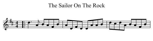 Sailor On The Rock, The  - staff notation