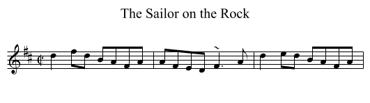 Sailor on the Rock, The - staff notation