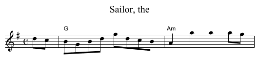 Sailor, the - staff notation