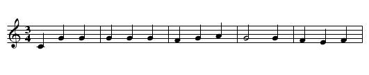 Sailors' Alphabet - staff notation