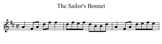Sailor's Bonnet, The - staff notation