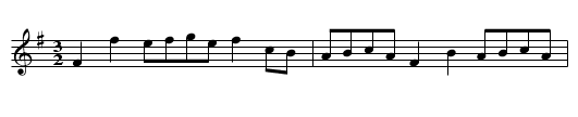 Sailor's Delight - staff notation