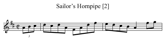 Sailor’s Hornpipe [2] - staff notation