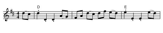 Sailor's Hornpipe - staff notation