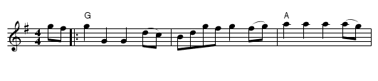 Sailor's Hornpipe - staff notation