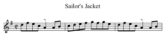 Sailor's Jacket - staff notation