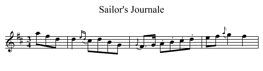 Sailor's Journale - staff notation