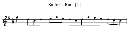 Sailor’s Rant [1] - staff notation