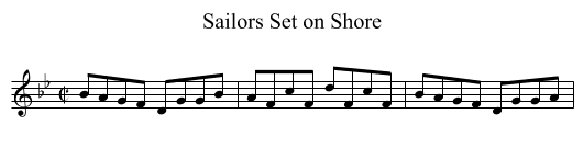 Sailors Set on Shore - staff notation