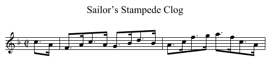 Sailor’s Stampede Clog - staff notation