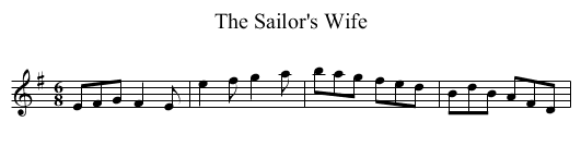 Sailor's Wife, The - staff notation