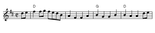 Saint Anne's Reel - staff notation
