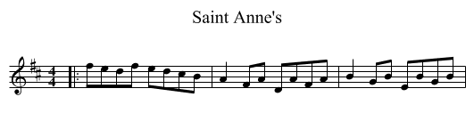 Saint Anne's - staff notation
