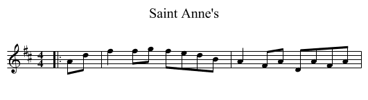 Saint Anne's - staff notation