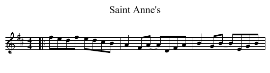 Saint Anne's - staff notation