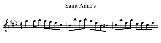 Saint Anne's - staff notation