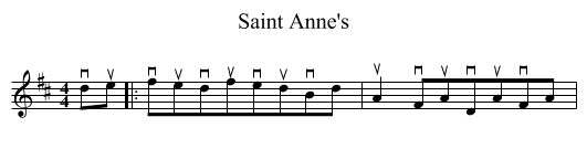 Saint Anne's - staff notation