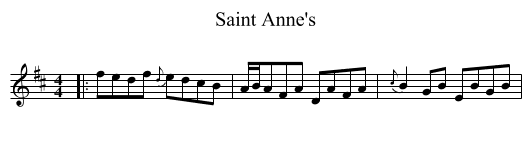 Saint Anne's - staff notation